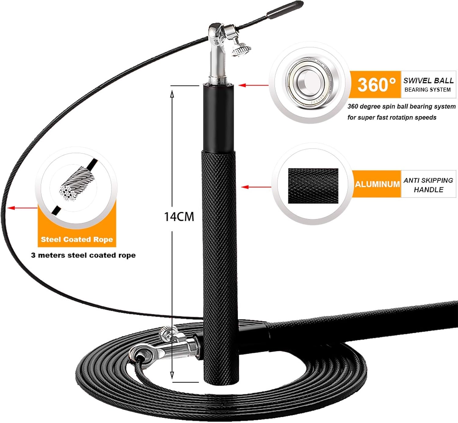 Speed Jump Rope - 360° Swivel  - Jump Rope Speed Bearing บทวิจารณ์และราคา