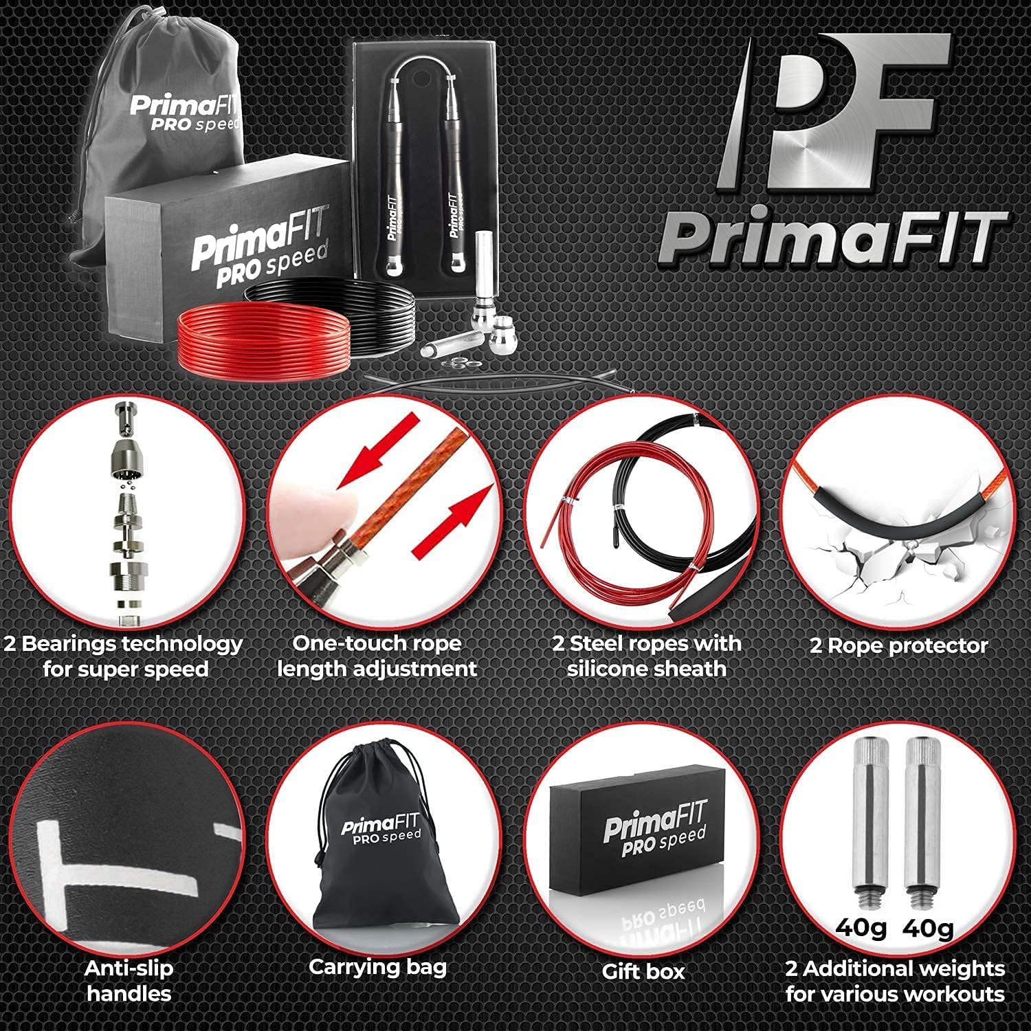 Speed Jump Rope Pro, Adjustabl - Jump Rope Speed Bearing บทวิจารณ์และราคา