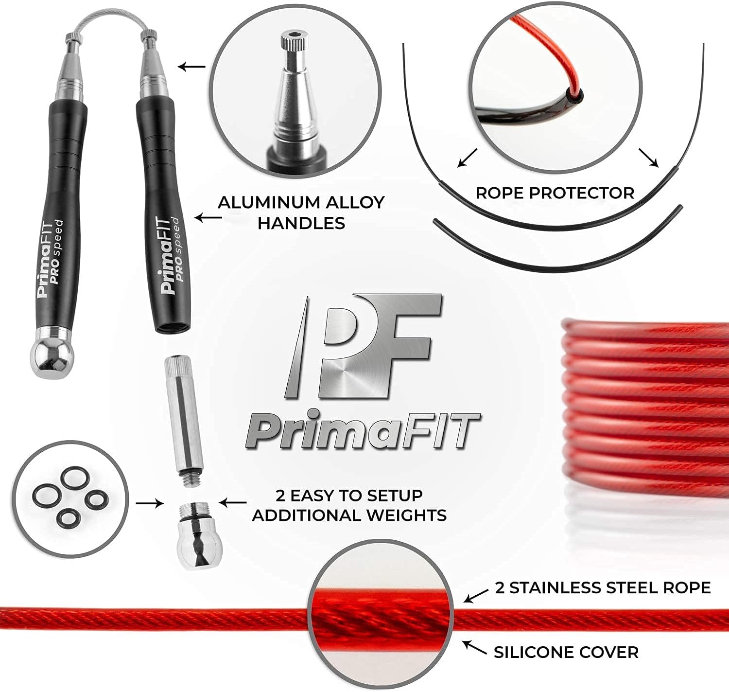 Speed Jump Rope Pro, Adjustabl - Jump Rope Speed Bearing บทวิจารณ์และราคา