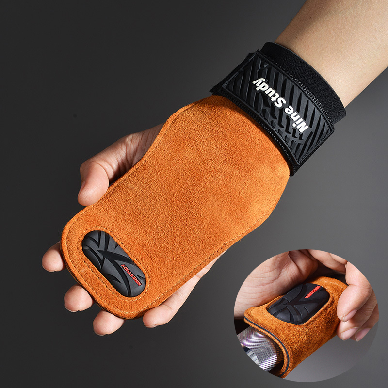 Cowhide Gym Grips Gloves Weigh - Crossfit Workout With Equipment บทวิจารณ์และราคา