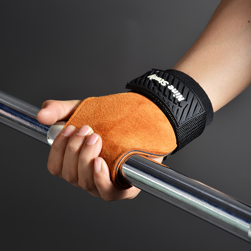 Cowhide Gym Grips Gloves Weigh - Crossfit Workout With Equipment บทวิจารณ์และราคา