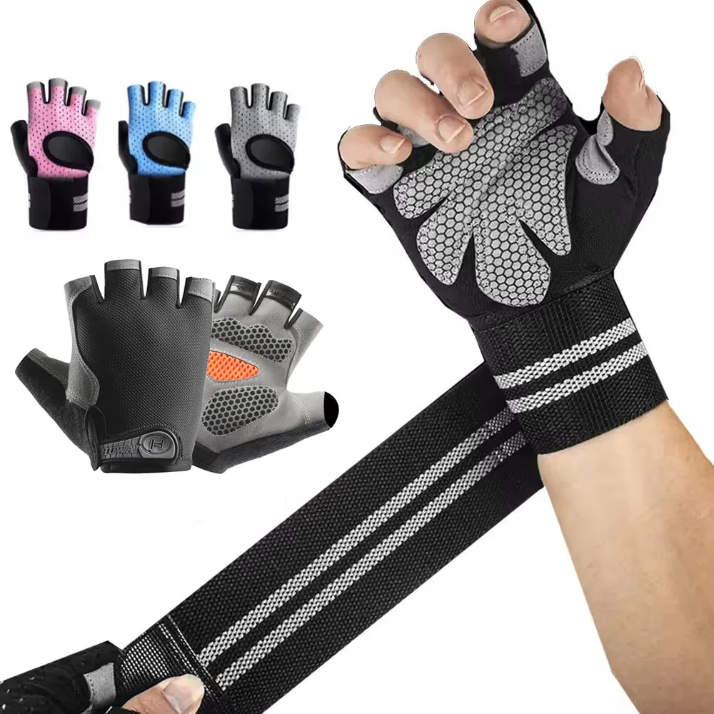 1Pair Half Finger Gym Fitness  - Crossfit Workout With Equipment บทวิจารณ์และราคา