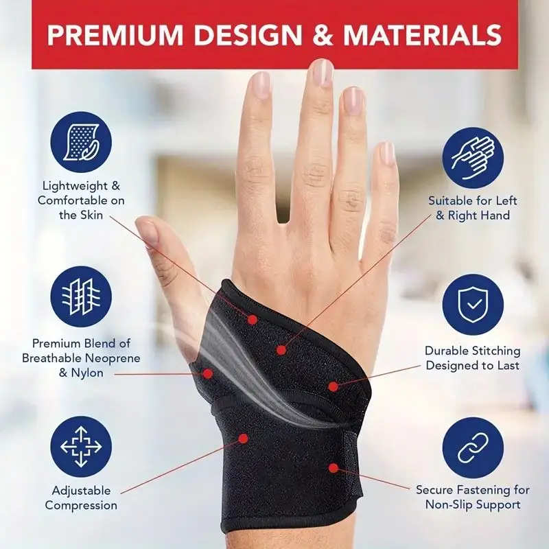 Adjustable Wrist Brace Perfect - Wrist Wrap Support บทวิจารณ์และราคา