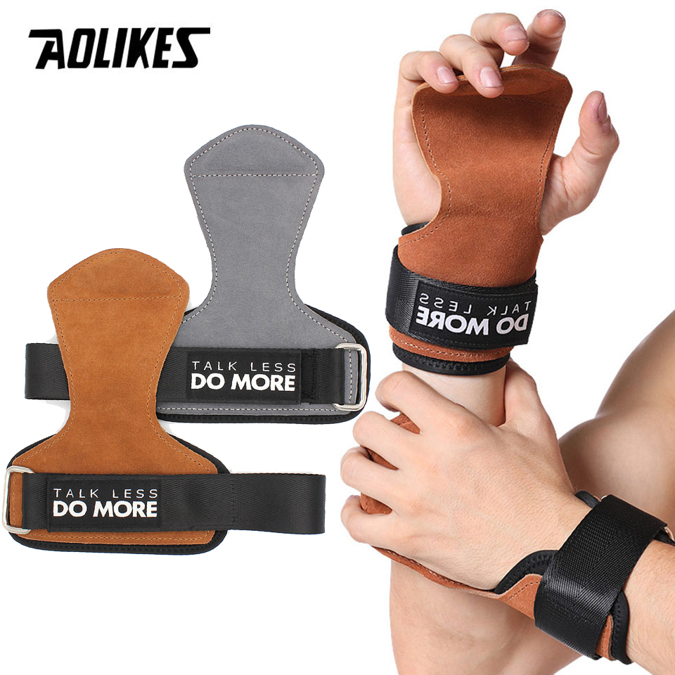AOLIKES Cowhide Gym Grips Glov - Crossfit Workout With Equipment บทวิจารณ์และราคา