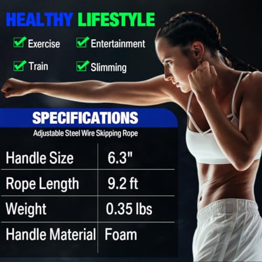 24 Pieces Jump Ropes for Fitne - Jump Rope Speed Bearing บทวิจารณ์และราคา