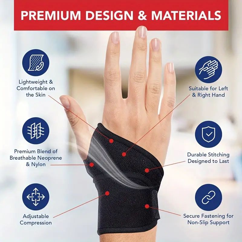 Adjustable Wrist Brace Perfect - Wrist Wrap Support บทวิจารณ์และราคา